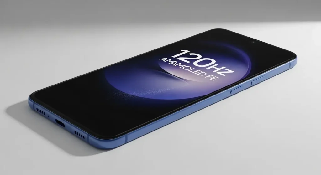 Hero-Bild am Seitenanfang vor der Einleitung – zeigt das Samsung Galaxy S25 FE in Nahaufnahme mit modernem Design, glänzendem Rahmen und Dynamic AMOLED Display, inszeniert auf dunklem Hintergrund mit sanfter Beleuchtung – Symbol für Premium-Optik, Performance und Stil des aktuellen Galaxy-Modells.