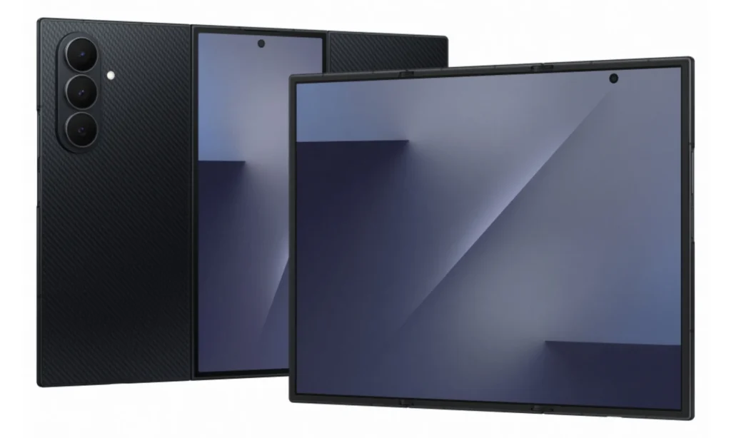 Abbildung des Samsung Galaxy Z TriFold mit dreifach faltbarem Display und innovativem Design