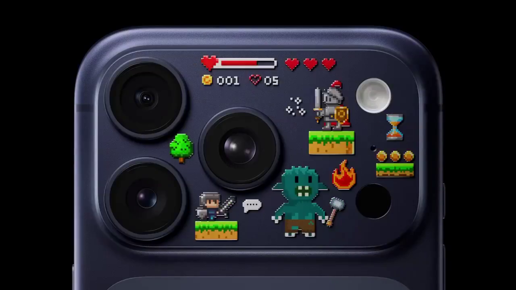 Konzeptzeichnung des iPhone 17 Pro, die die kontroverse Platzierung der Kamerasensoren zeigt.