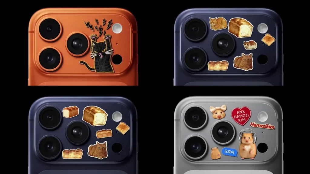 iPhone 17 Pro im Test: Design-Fail oder Geniestreich? (Review 2026) Renderbild der iPhone 17 Pro Rückseite mit neuem Kamera-Layout, das aufgrund der Anordnung an ein Sticker-Album erinnert.