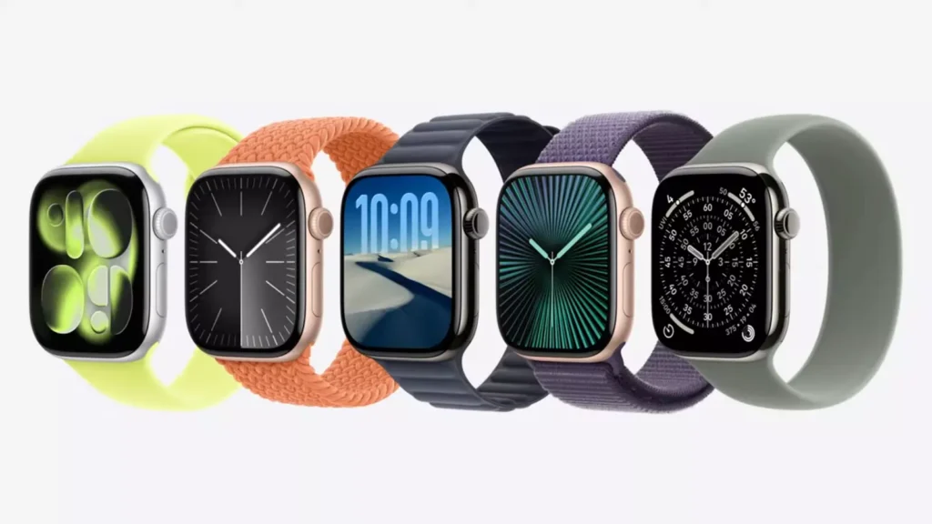 Ein Apple Watch Nutzer führt die Wrist Flick Geste (Doppeltippen) aus, um die Uhr einhändig im Alltag zu bedienen, ohne das Display zu berühren.